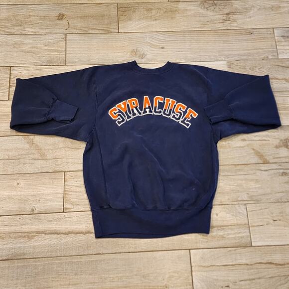 Champion 80s Heavyweight Reverse Weave Syracuse Crew Neck Sweatshirt - Picture 9 of 16